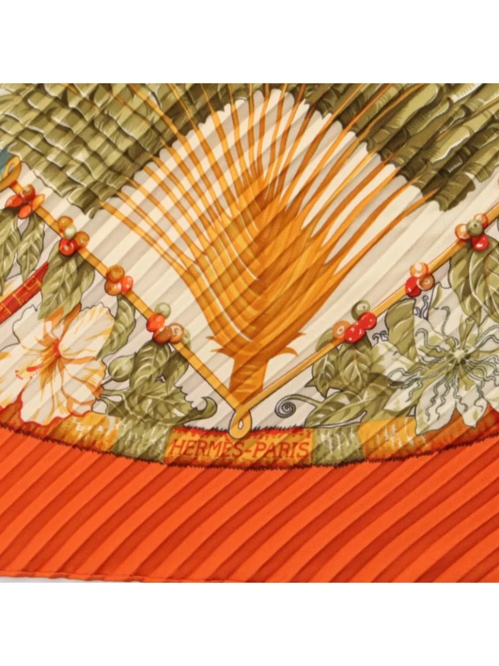 Hermes Scarf Carre Plisse Aloha Silk